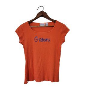Boca Classics Orange Vintage Florida Gators Rib Knit 90s Top